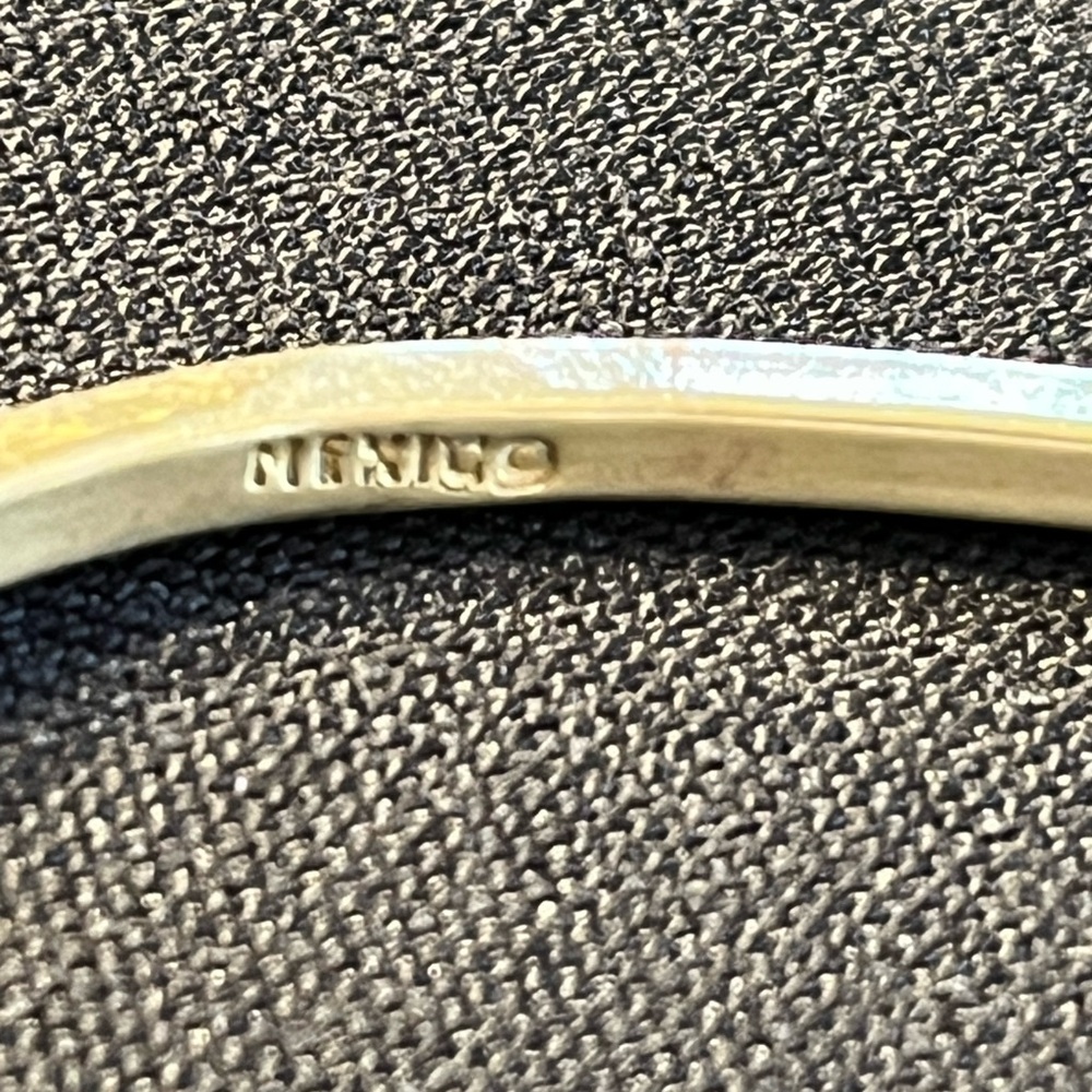 Three Vintage Solid Brass Bangle Bracelets, Diffe… - image 4